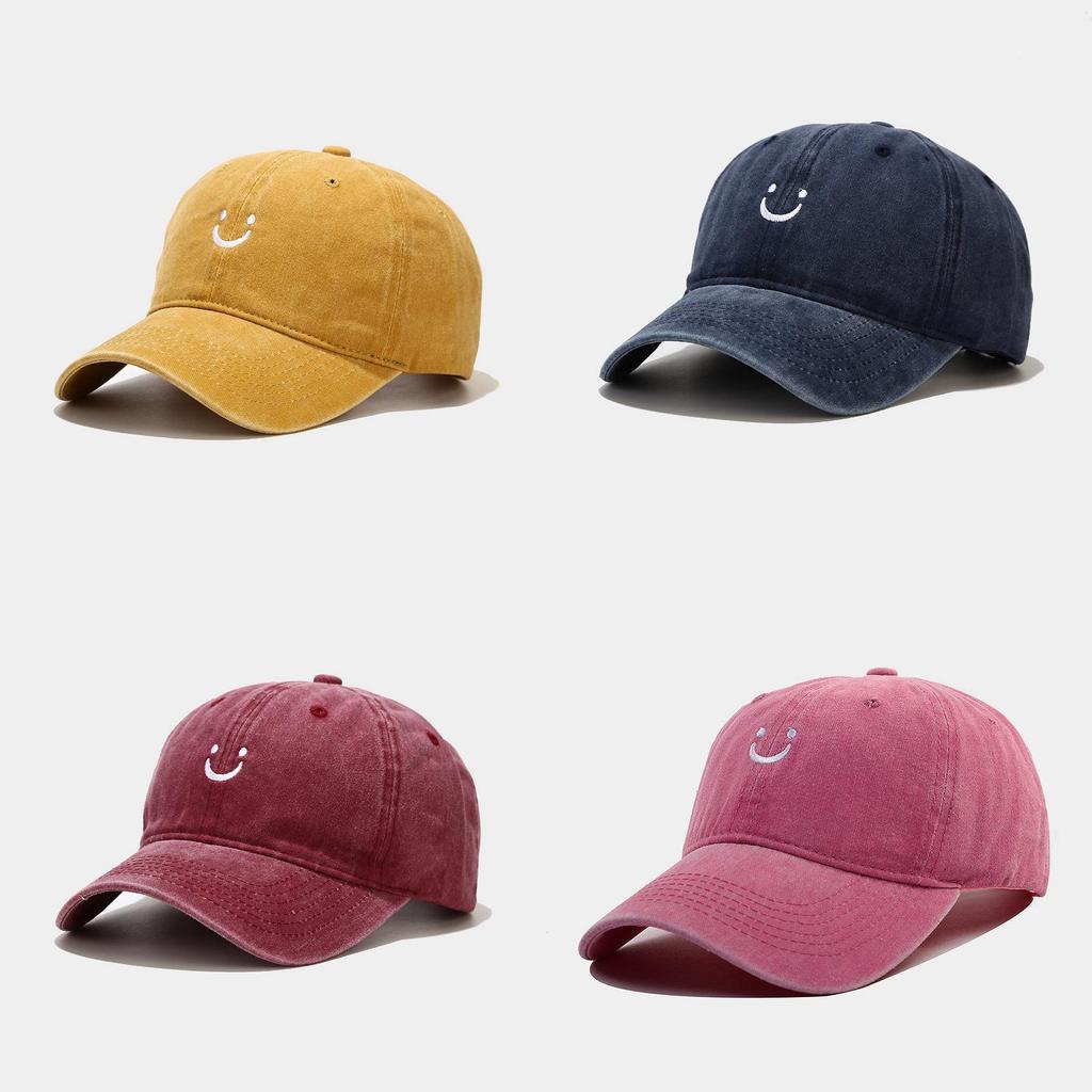 Emoji Face Washable Cotton Baseball Cap With Sun Protection For Casual Men Women