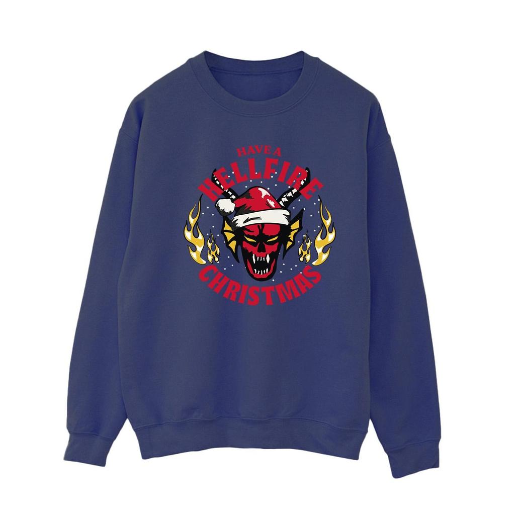 Netflix Womens/Ladies Stranger Things Hellfire Christmas Sweatshirt