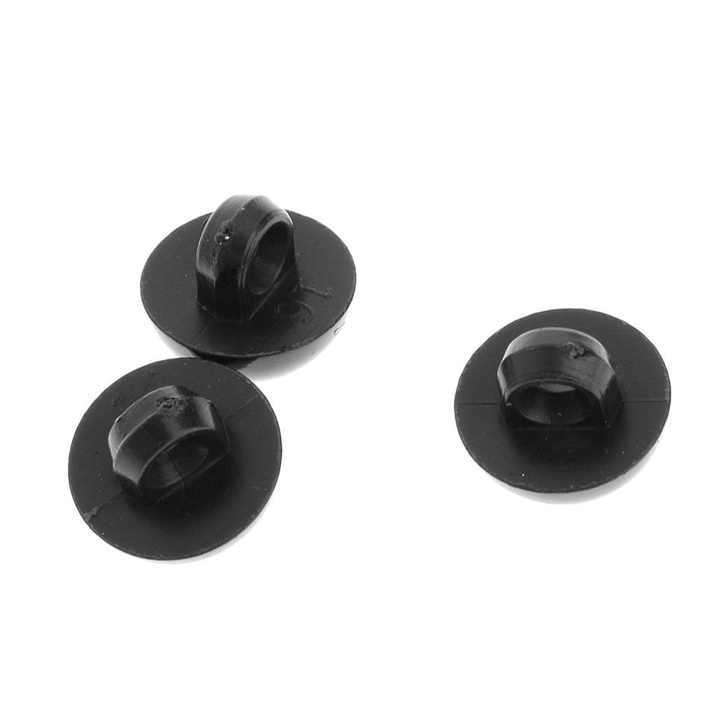 100 st Svampknapp Kupold sömnad Djurögon Docka DIY Craft Svart 12mm