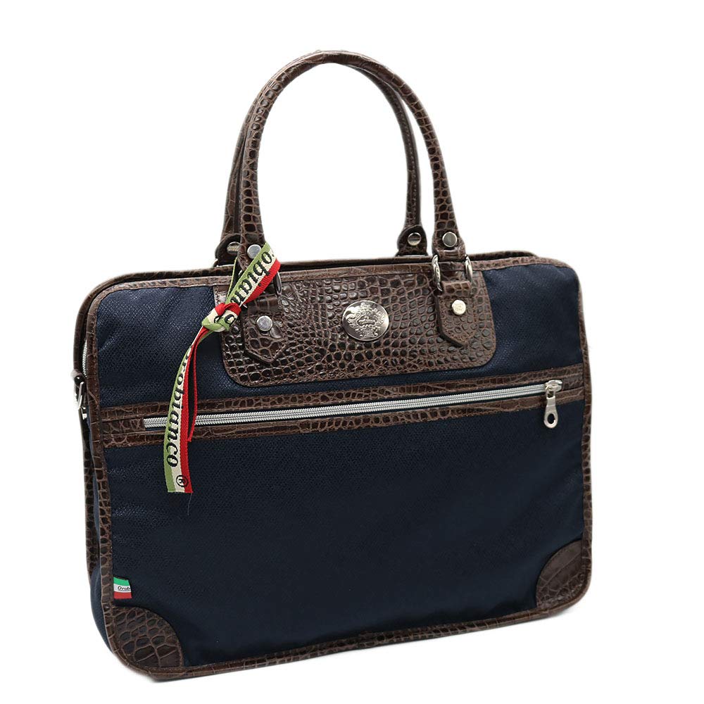 

Orobianco Mini Crocodile Business Bag in TRISSA Briefcase Designer Shoulder Genuine Leather 2-Way [Made Italy] ZEA-C COCOLONO-LUCIDO Bag, Men s Bag,