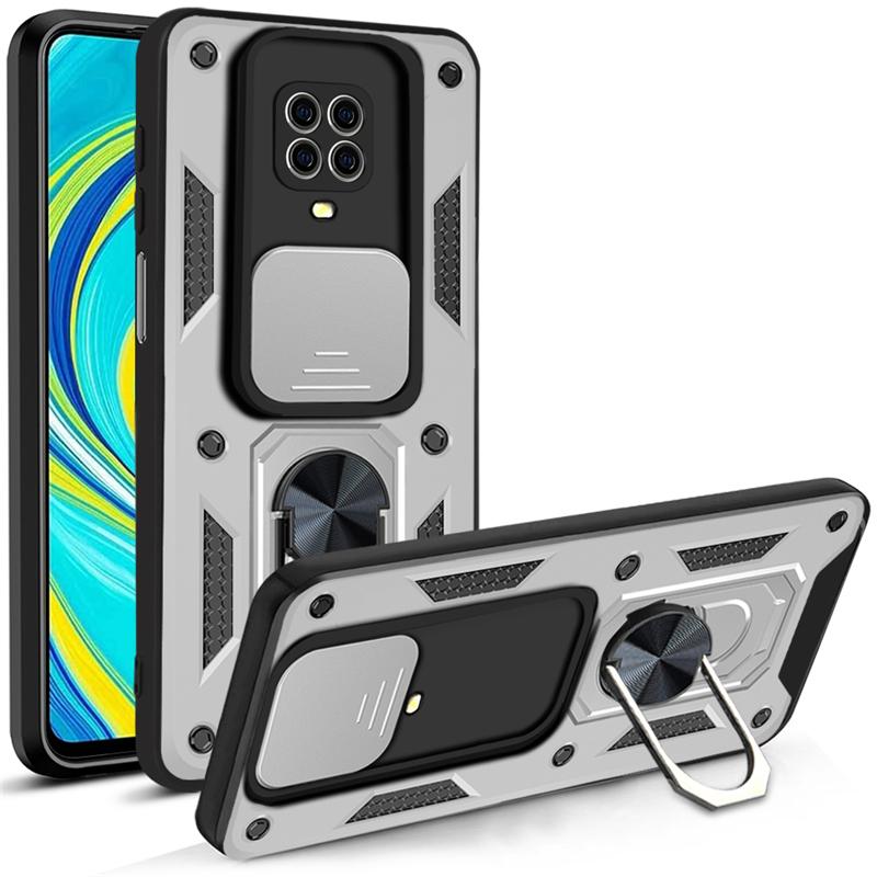 For Xiaomi Redmi Note 9 Pro Case Slide Camera Magnetic Holder Ring Shockproof Armor Phone Case For Redmi Note 9S 9 S Back Cover