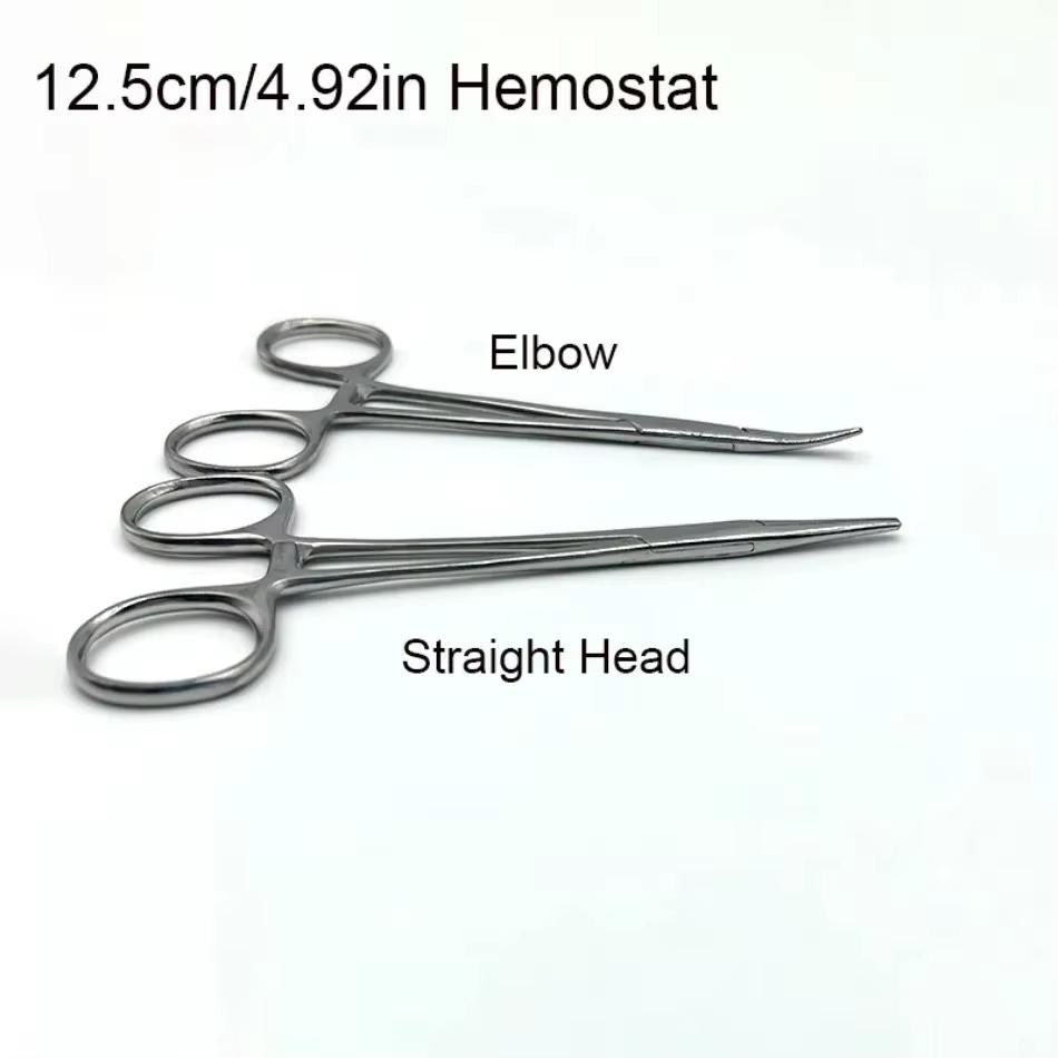 Stainless Steel Hemostatic Forceps Surgical Clips Straight Elbow Large Small Mosquito Clips Complete Set