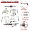 Complete Set of Metal Fasteners for RC Vehicle Chassis 1/12 Model Car with Improved Performance