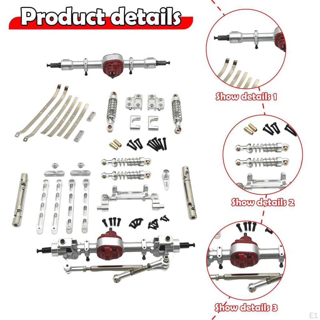 Complete Set of Metal Fasteners for RC Vehicle Chassis 1/12 Model Car with Improved Performance