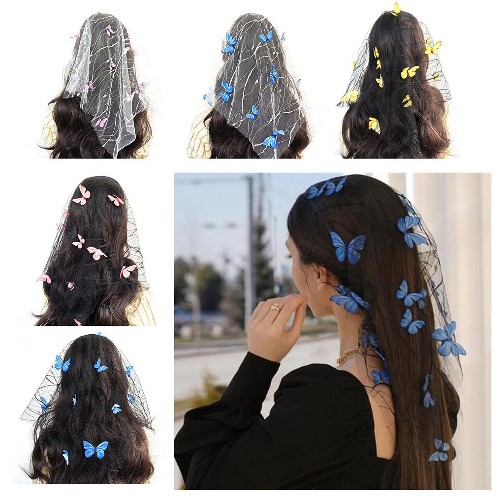 Feenschleier Fotoautomaten-Requisiten Schmetterling Haarreifen Stirnband Party Kopfschmuck Geburtstagsparty Halloween Requisiten für Mädchen