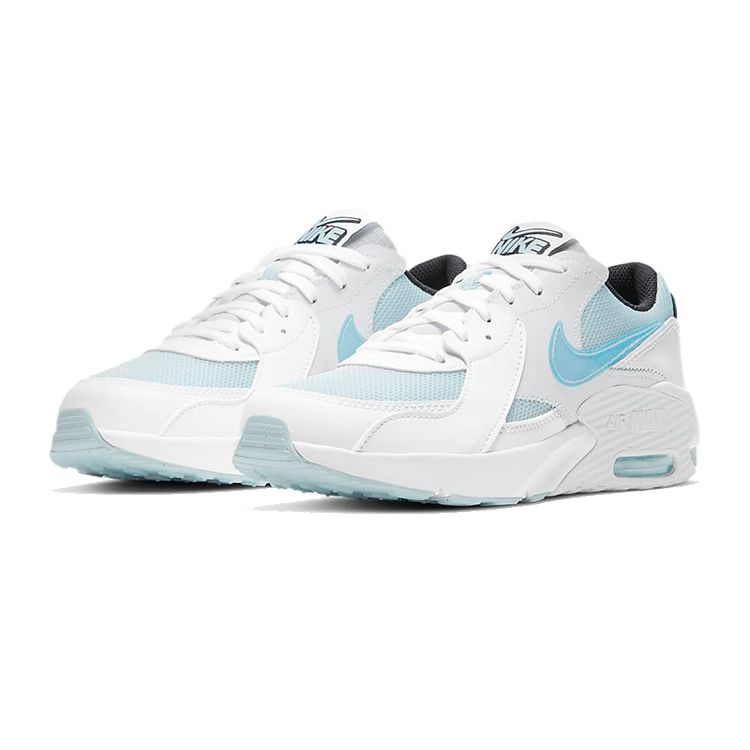 Nike Air Max Excee Power Up GS Glacier Blue Kids Sneakers White Black CW5834-400