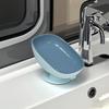 1pc Luxurious Adjustable Oval Soap Dish with Drain - Wall-Mounted, Anti-Slip, Removable Soap Tray for Bathroom