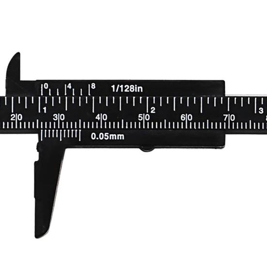80mm Double Scale Eyebrow Shaping Vernier Caliber Student Measurement Ruler