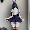 Bunny Girl Police Blue Stockings Open Chest Lingerie Babydoll Sexy Cosplay Reverse Bunny Rabbit Training Temptation Halloween Costume Cute Ladies