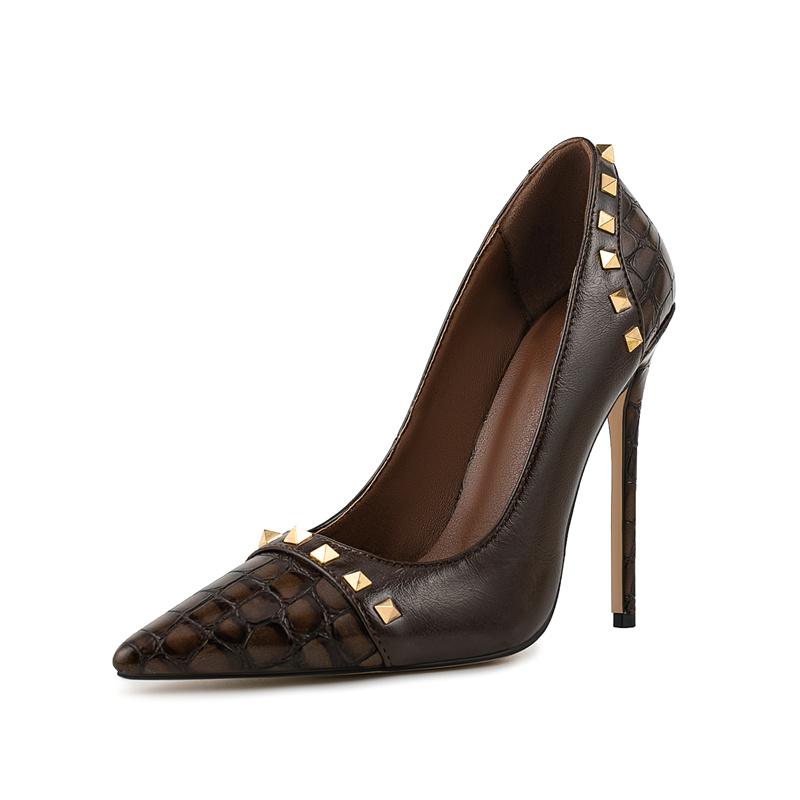 Fashion New Fashion Minimalist Commuting 12cm High Heels Shose Spring Autumn Shallow Mouth Pointed Sexy Women Single Shoes Size 35-47