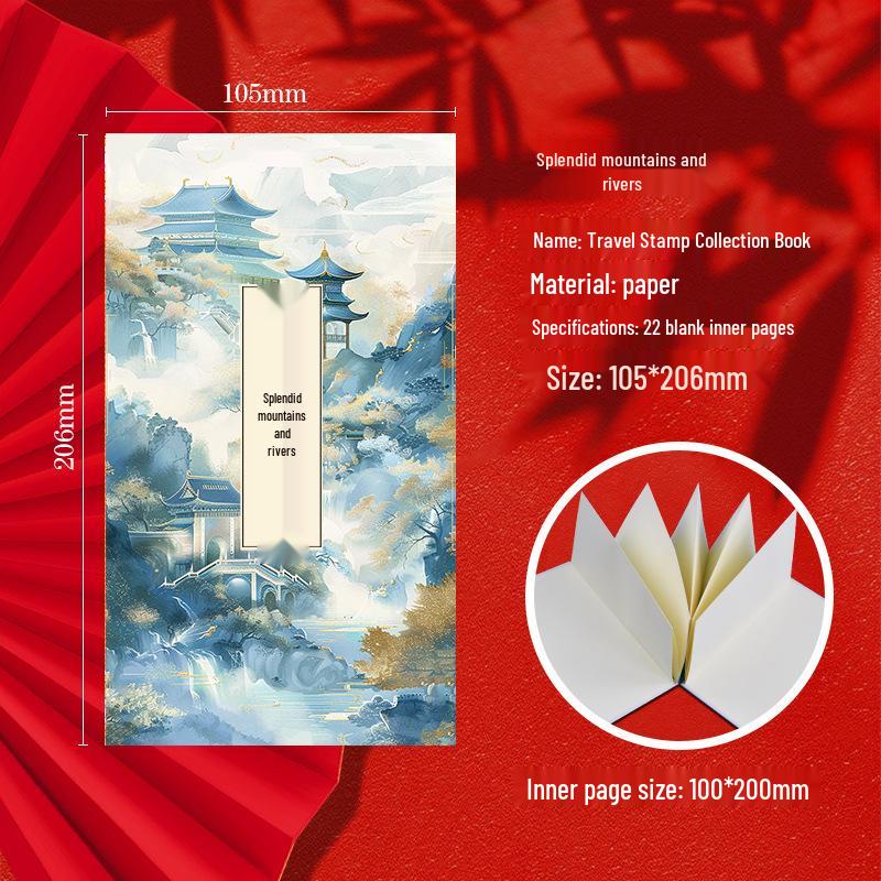Настраиваемый складной альбом для коллекции штампов в паспорте с достопримечательностями и туристическими местами