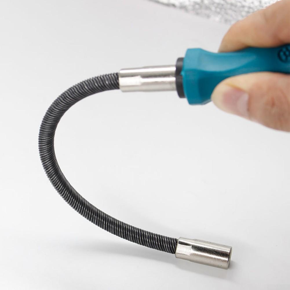 Qualitäts-Steckschlüssel-Schraubendreher flexibel biegbar blau-grün