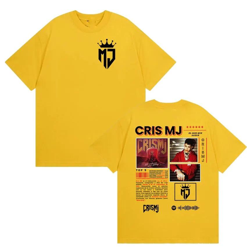 Rapper Cris Mj Album 2026 Graphic T Shirt Unisex Hip Hop Vintage Oversized T-shirts Summer High Quality Cotton T-shirt Streetwear