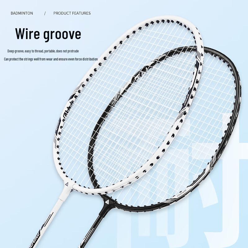 PEAK FT-J66 Black & White Badminton Racket Set