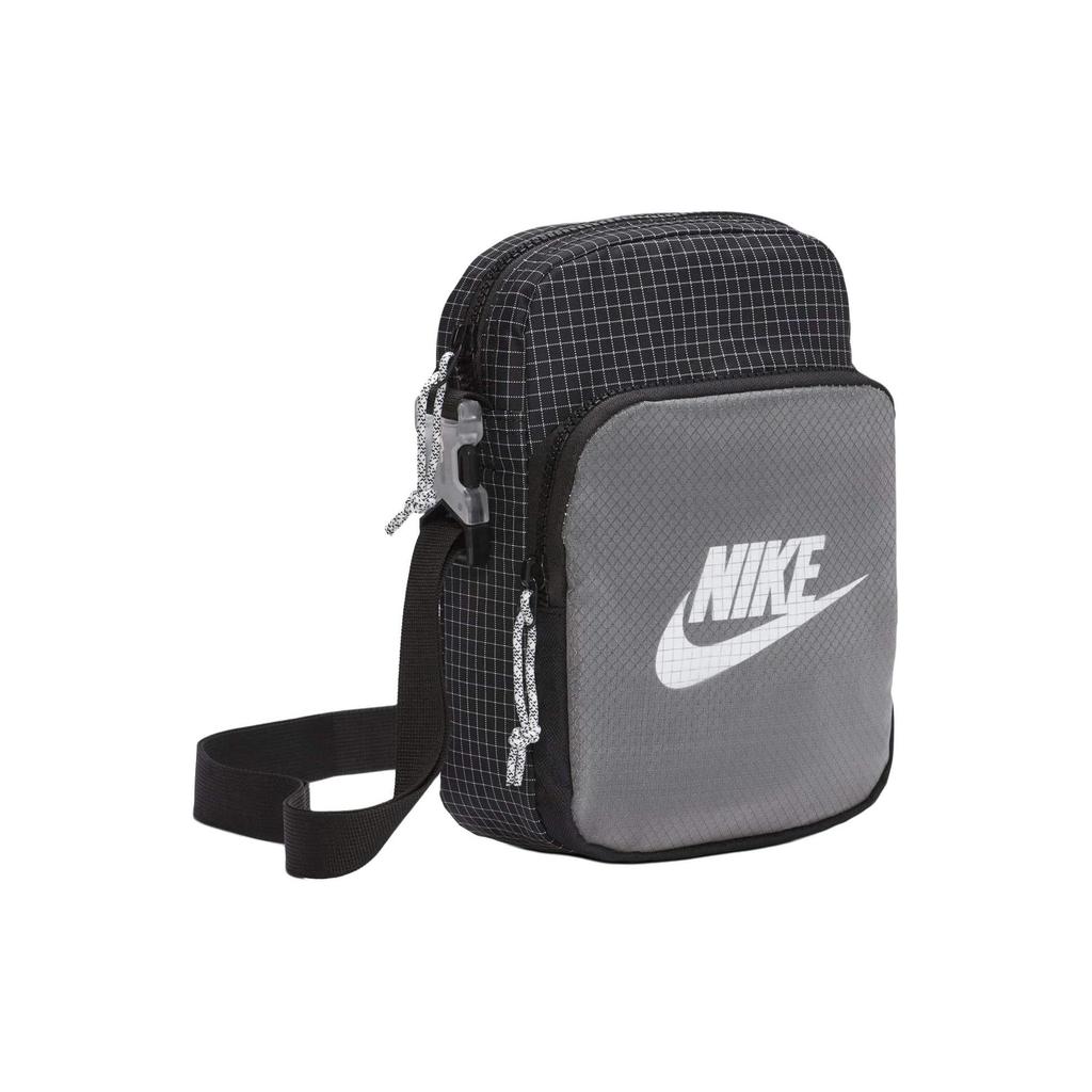 Nike Zip Closure Crossbody Bags Unisex Black Gray (Unisex) Crossbody Bags CV1408 010