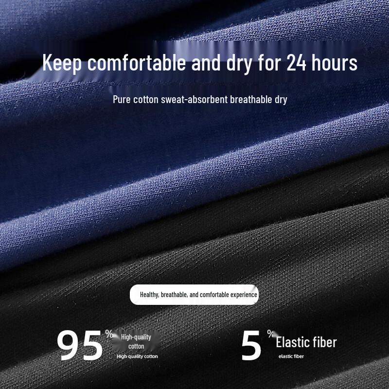 Men's Plus Size Pure Cotton Antibacterial Boxer Briefs (4-Pack)