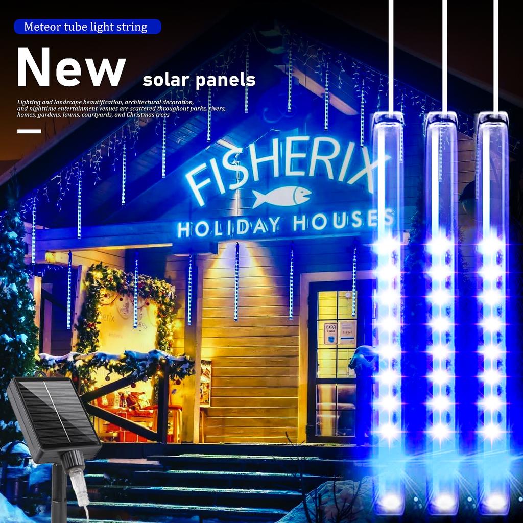 30/45CM Solar Meteor Shower Lights Waterproof LED Ambient Lights Outdoor Hanging Decoration Lighting for Tree Party Christmas