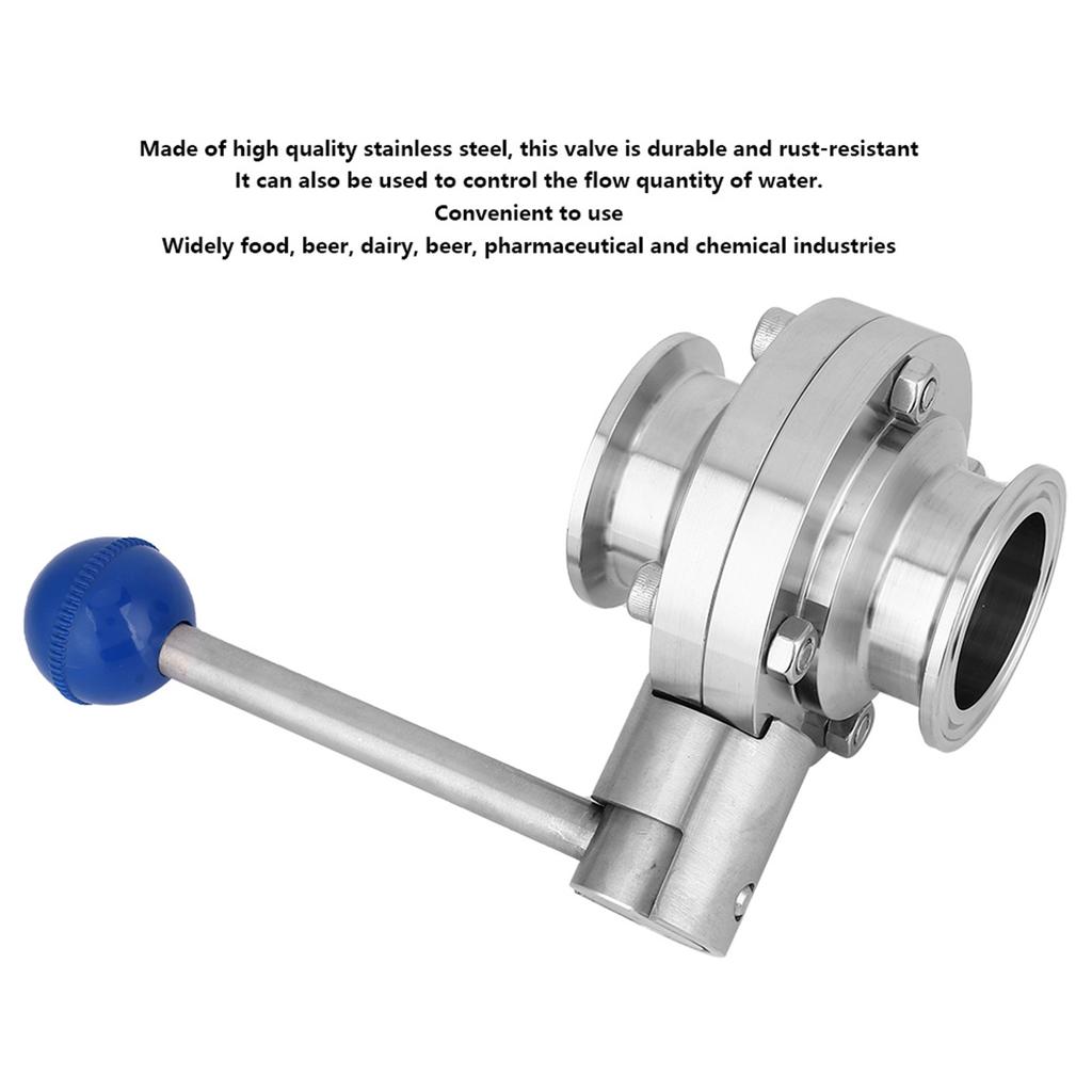 1.5 Inch Lever Type 304 Stainless Steel Sanitary Valve for Water Oil