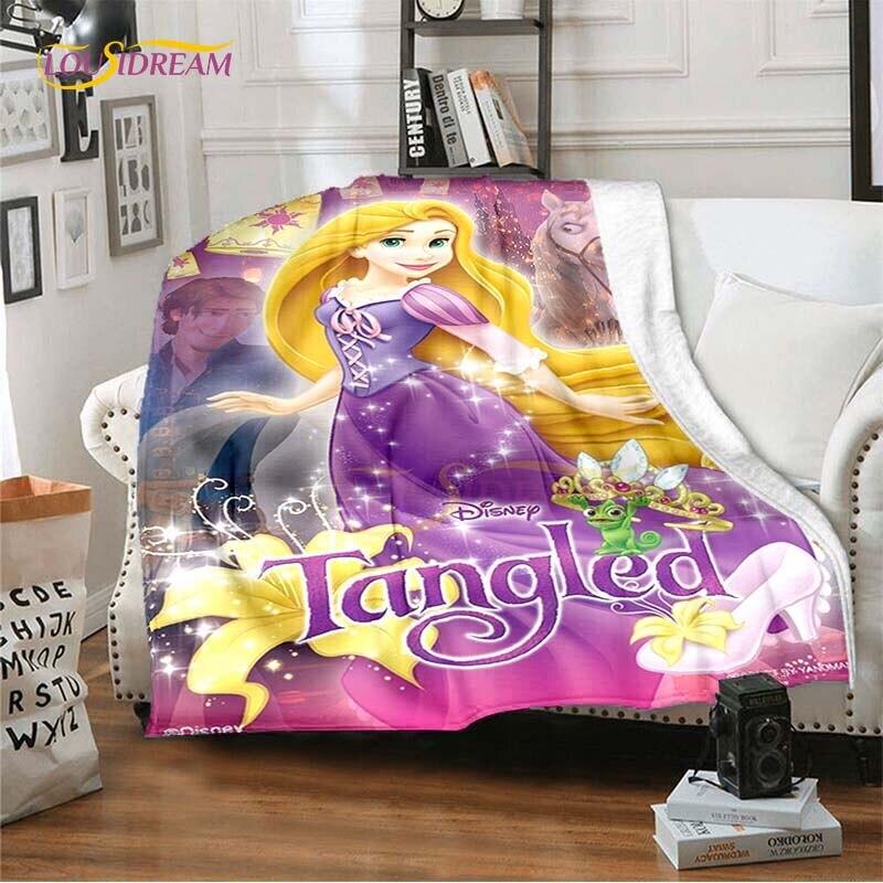 Mooie Prinses Rapunzel Cartoon Deken Anime Plaid Dekens voor Bedden Banken Queen Size Zachte Beddengoedhoes Huisdecoratie Kinder Cadeau