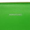Used 9896 Logo Embossed Pouch 241390 7931, Foil Stamped, Light Green, Strap, Excellent Condition, New Logo, Lime,