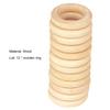12Pcs Wooden Ring DIY Stylish Unfinished Jewelry Making Wood Pendant Connector for Children