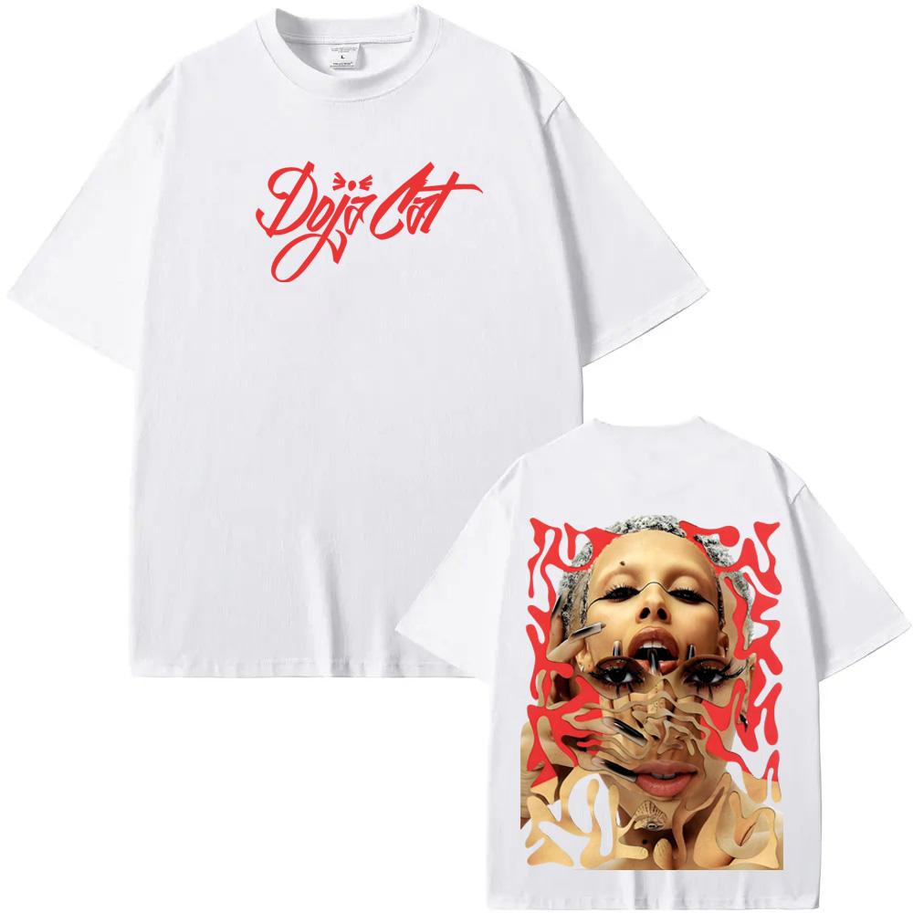 Doja Cat NOVÉ TOPY Ariana Grande Hudba Sexy' Plakát Tričko Hip Hop 100% Bavlna Rukáv Oversized Klasická Estetika Měkká Trička