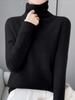 Artistic Women's 100% Wool High-Neck Sweater - Single-Thread, Heavy Duty, Three-Dimensional Design In Gentle and Relaxed Style