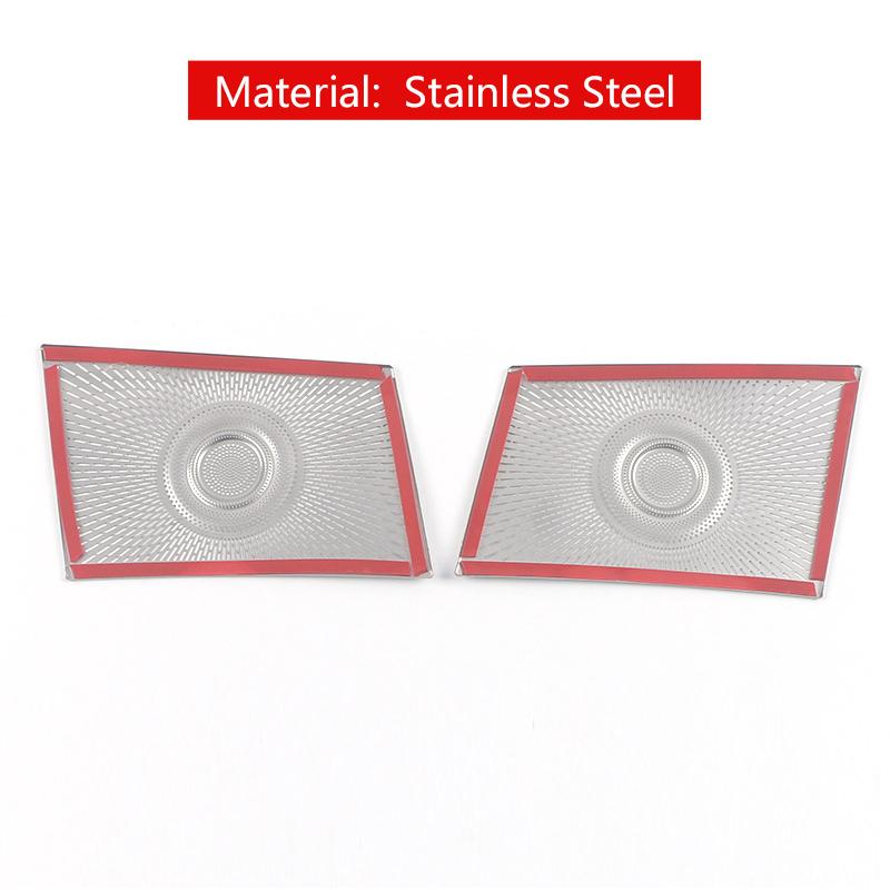 For Toyota Highlander XU70 Kluger -  2024 Stainless Car Front Dashboard Vent Sound Speaker Cover Air Trims Stickers