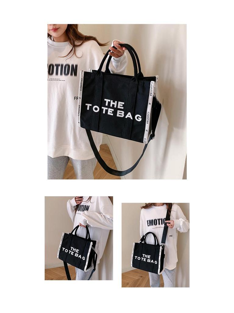 Damska torba płócienna typu tote o dużej pojemności