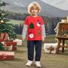 Source Factory Children's Clothing European and American Christmas Style Boys' T-Shirts Autumn Children's Tops Cartoon Cotton Children's T-Shirts