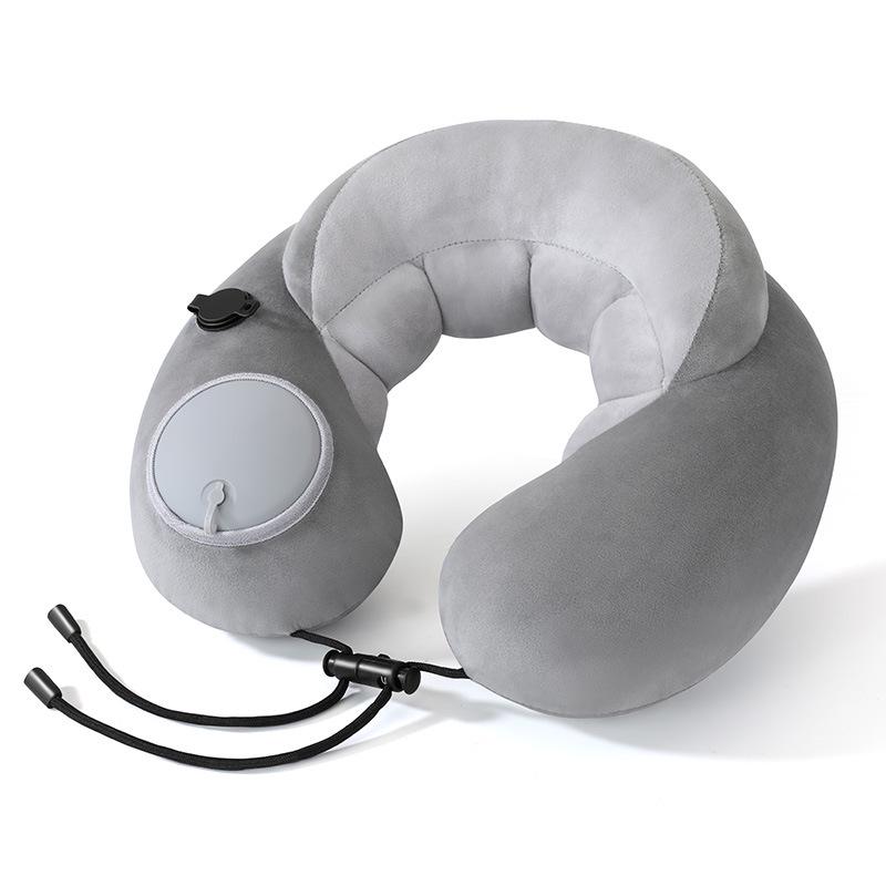 Inflatable Travel Pillow - U-shaped, Foldable Neck Support for Airplane, Car, Office & Outdoors