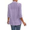 Women's Solid Color Casual Mid Sleeve Thin Outer Jacket