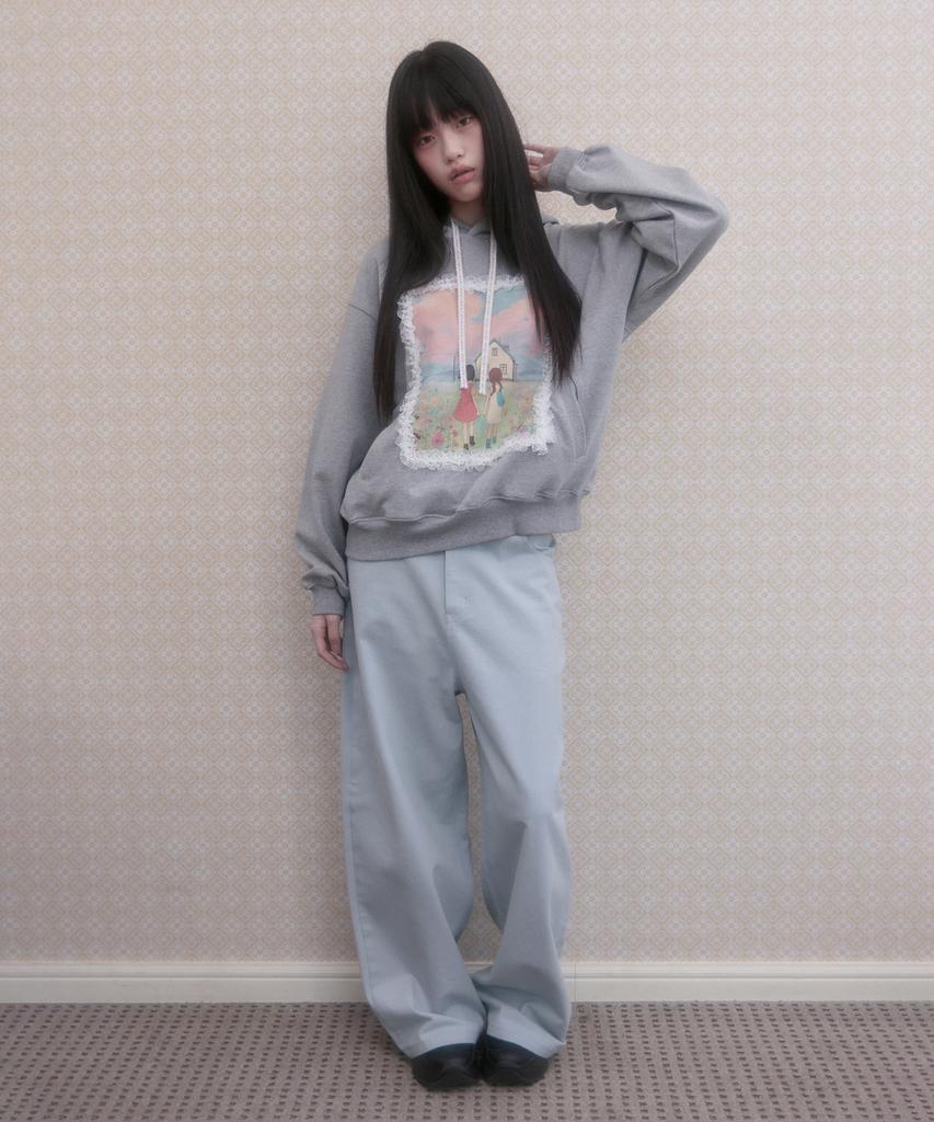 Aiiiai Symbol Patch Balloon Fit Wide Pants_Sky Blue