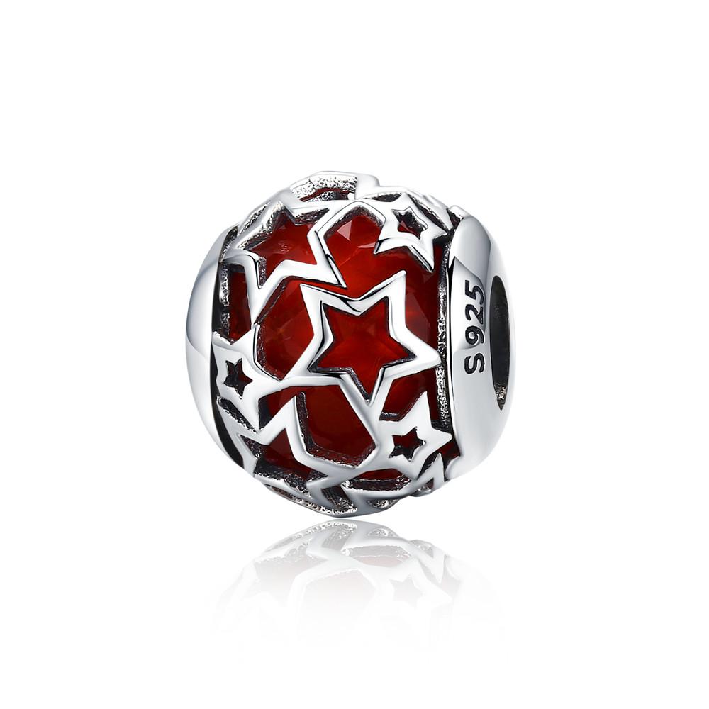 WOSTU 925 Silver New Year Gift Lucky Red KOI Charm Lucky Bag Pendant Pawprint Beads Fit Fortune Red Rope Bracelet DIY Jewelry