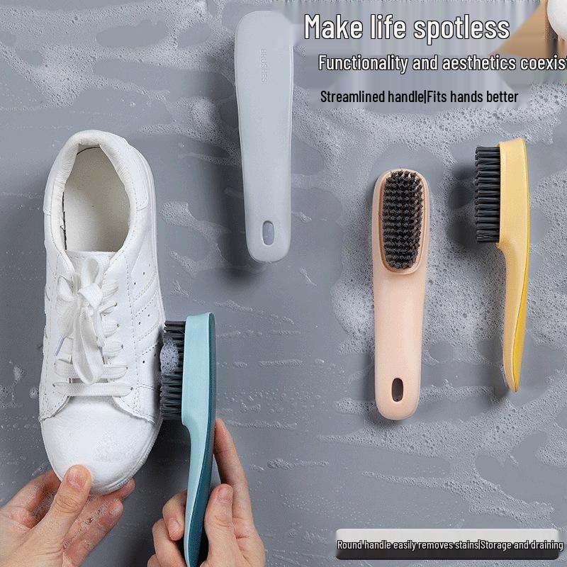 Nordic Soft Bristle Long Handle Shoe & Laundry Brush - Gentle Cleaning for Shoes and Clothes