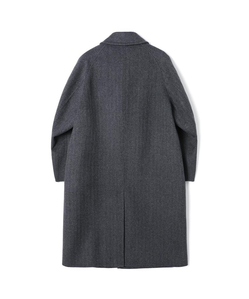 Adhoc Unisex Semi-Over Balmacaan Coat (Ch-Grey) (Hbahc90)