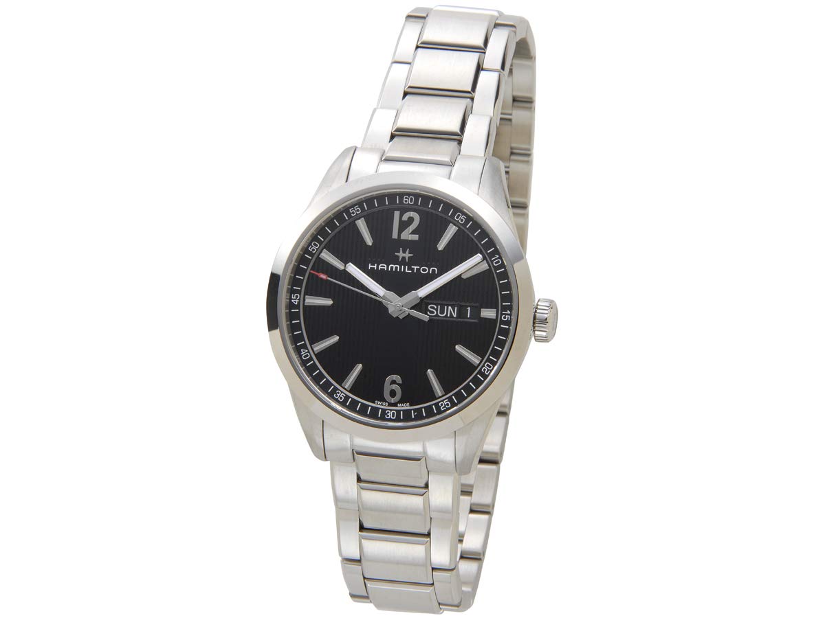 

Hamilton Broadway Day Date Quartz Watch, Black Dial, Stainless Steel with Sapphire Crystal, 39.5mm Swiss Movement, Water Resistant to 5 ATM, Men s