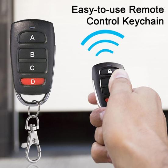 Universal Garage Door Key Fob 433 Remote Control Mhz Easy-to-use with Indicator Light