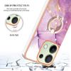 For Xiaomi Redmi Note 13 4G Case with Ring Kickstand Marble Pattern Electroplating TPU Back Cover