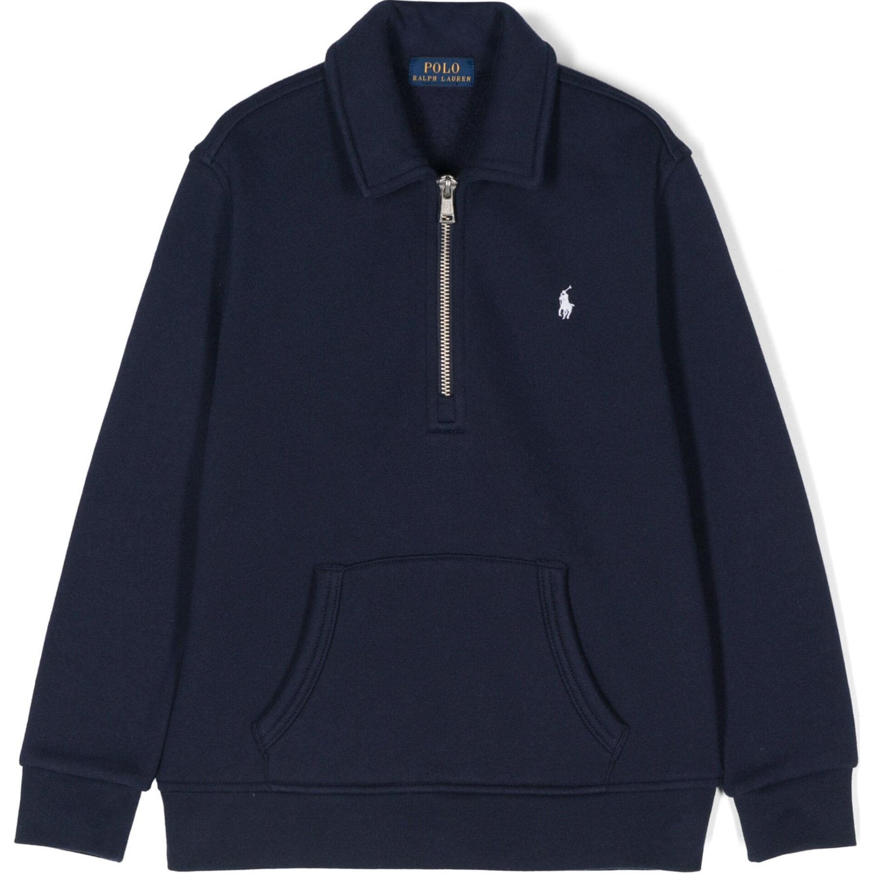 Толстовка Polo Ralph Lauren Ss24 однотонная с логотипом вязаная с длинным рукавом полуночно-синяя детская детская толстовка 322952467-003 L