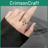 Flower Adjustable Ring With Copper Material For Women Jewelry Gift