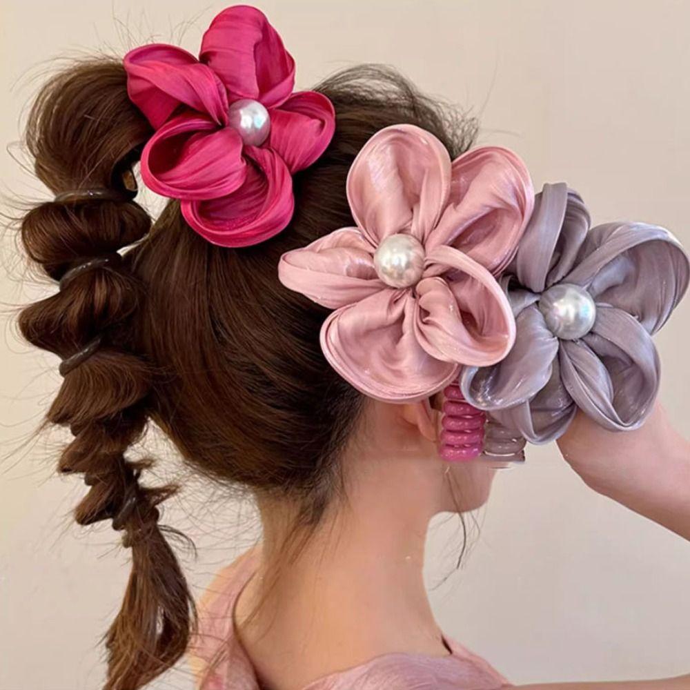 

Elastic Telephone Wire Hair Rope Straight Braid Hair Tie Elegant Telephone Line Headband Girl рожевий