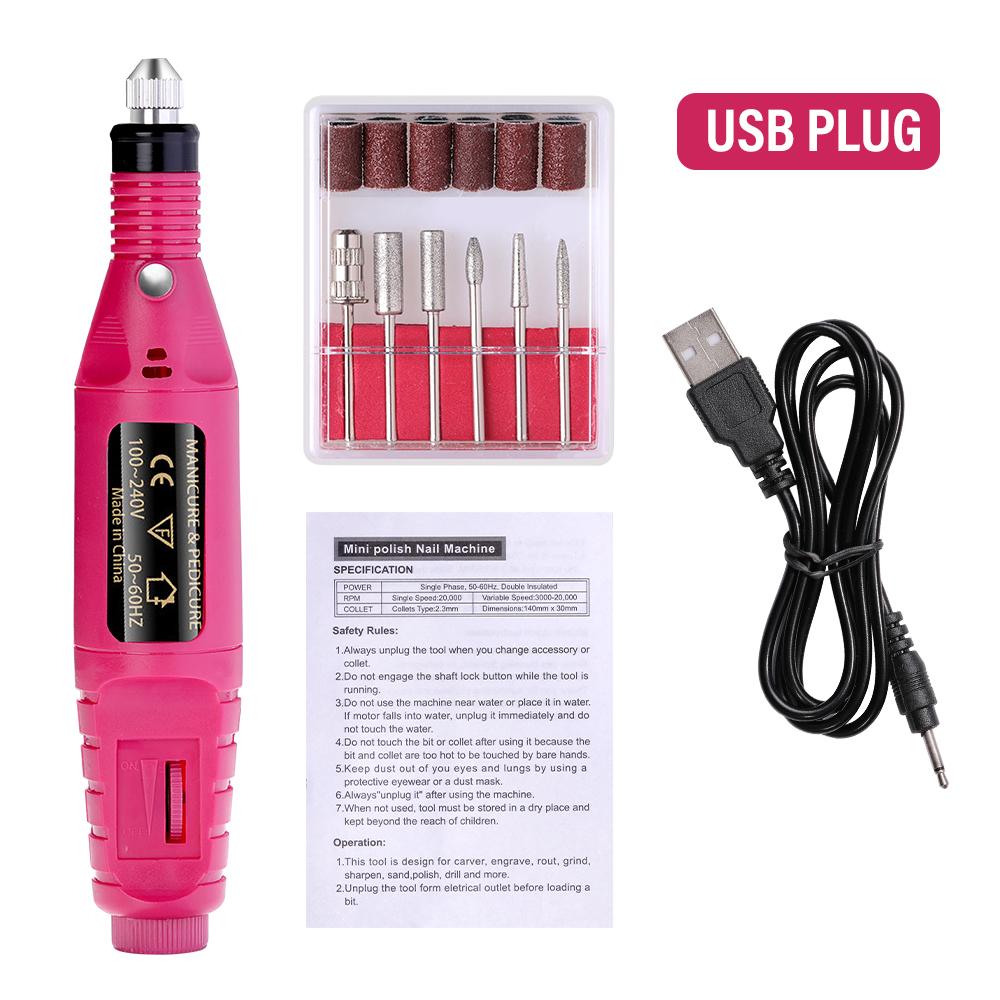Strong Electric Nail Sander Nail Drill Machine Grinding Equipment Milling Cutter For Manicure Pedicure Polishing Tools