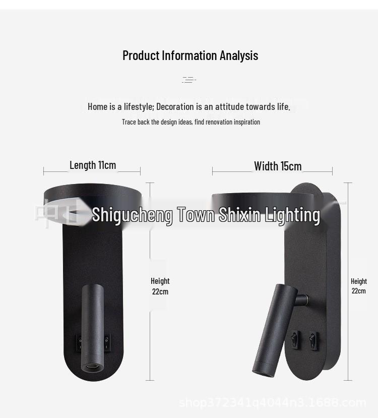 LED Wall Lamp: Rotatable Bedside Light for Hotel, Bedroom, Staircase, Study, Guest Room, Hallway