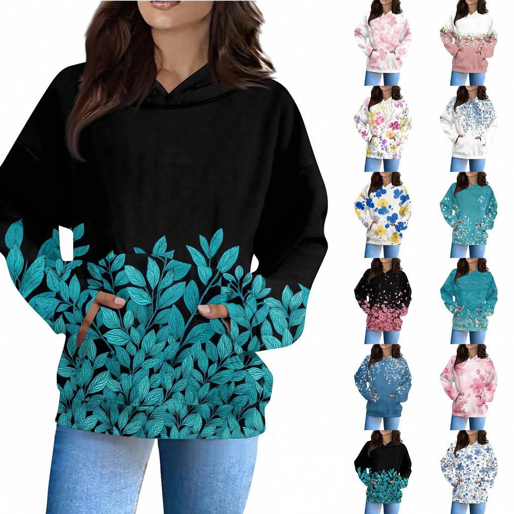 Women's Fashion Daily  Casual V-Neck Long Sleeve Printed Top