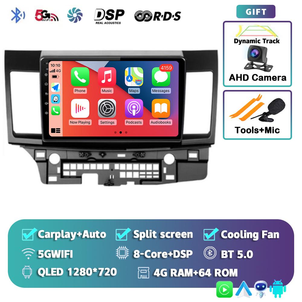 Android 14 WIFI+4G Car Radio For Mitsubishi Lancer 10 CY 2007-2017 Multimedia Video Player Navigation GPS Stereo 2 Din Head Unit