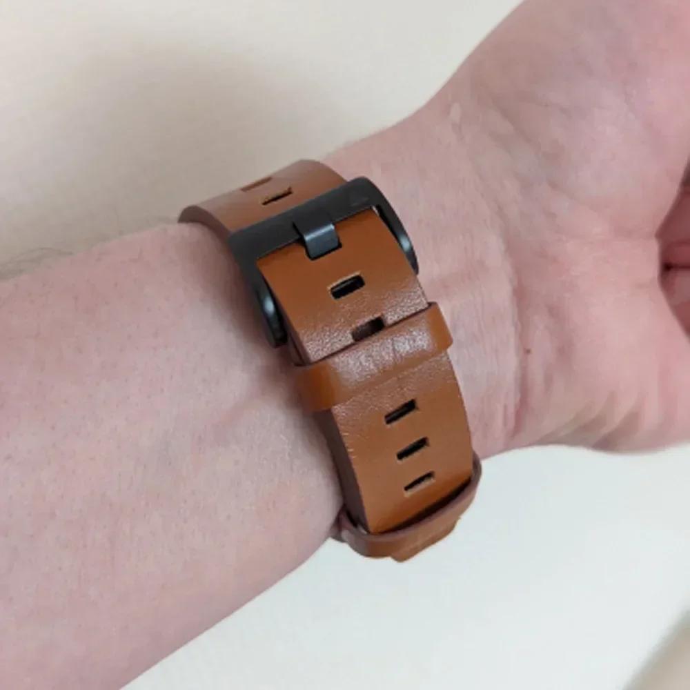 Genuine Leather Watch Strap For Garmin Fenix 8pro E 7X 7 6X 6 5plus Watch Band Enduro 3/Epix/Quatix 8 QuickFit 22/26mm Bracelet
