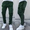 Spring and Autumn Workwear Pants Men's Fashion Brand Elastic Multi-Bag Reflective Straight Sports Fitness Casual Trousers