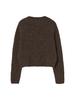 THE GREEN LAB Soft Texture Knit Wrap Skirt Set [Brown]