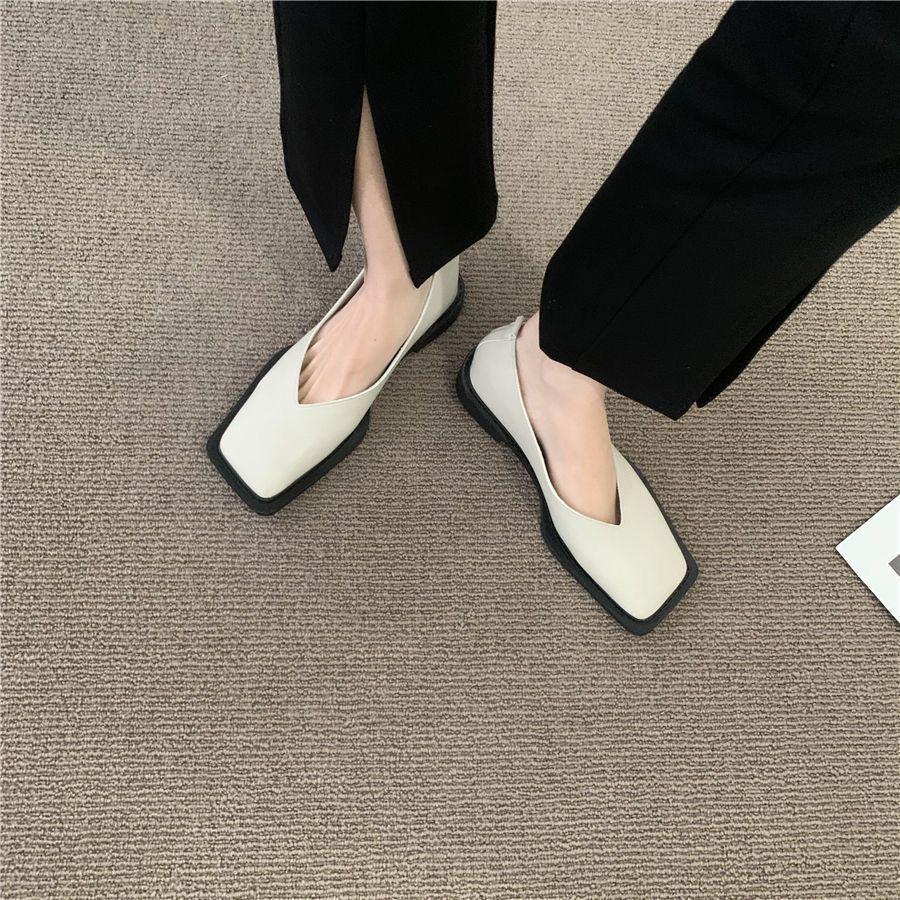 2024 Summer Women's Soft Sole French Heeled Square Toe Sandals